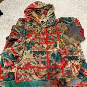 NEW!  Johnny Was Fleece Hoodie XL